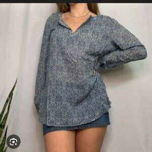 Tommy Hilfiger Blue Paisley Women's Top